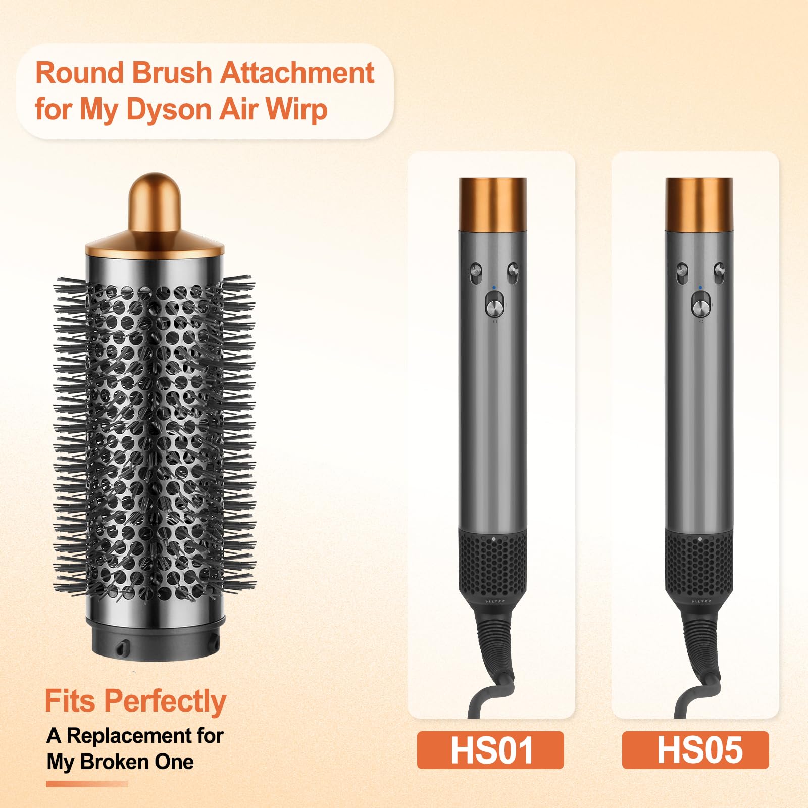 Amazon.com : PUREGUST Round Brush Attachment for Dyson Air wrap